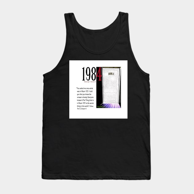 1984 OBrien explains Room 101 Tank Top by KayeDreamsART